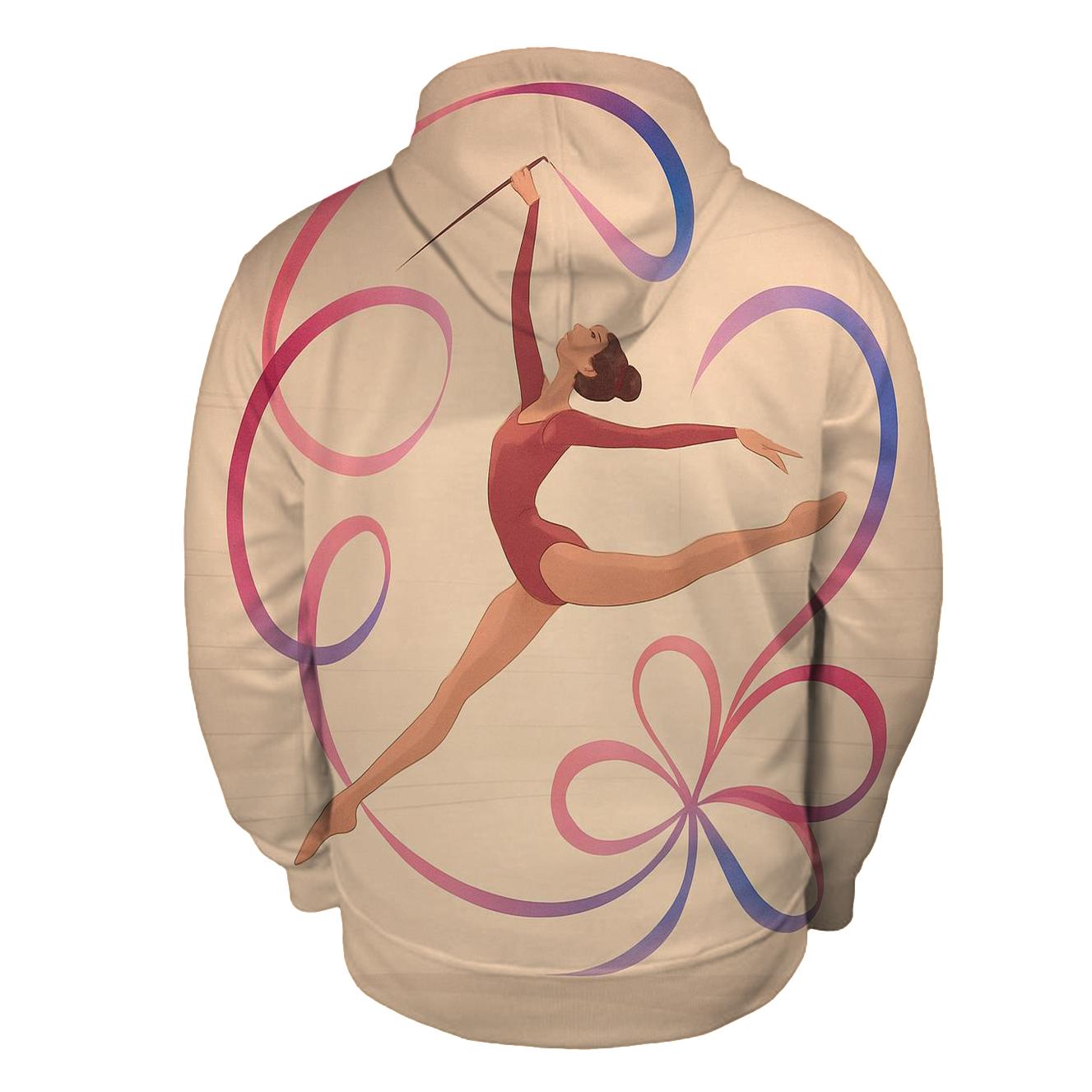 Rhythmic Gymnast Ribbon Arc custom hoodies