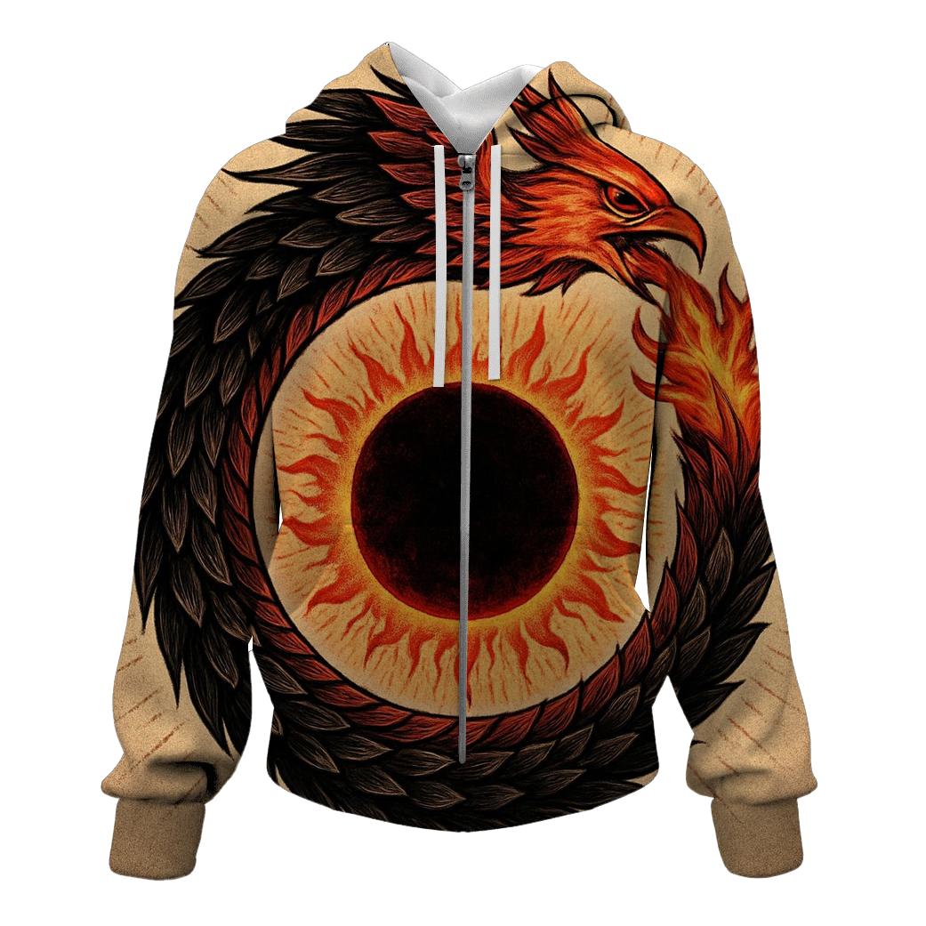 Solar Eclipse Phoenix Ouroboros pullover hoodies