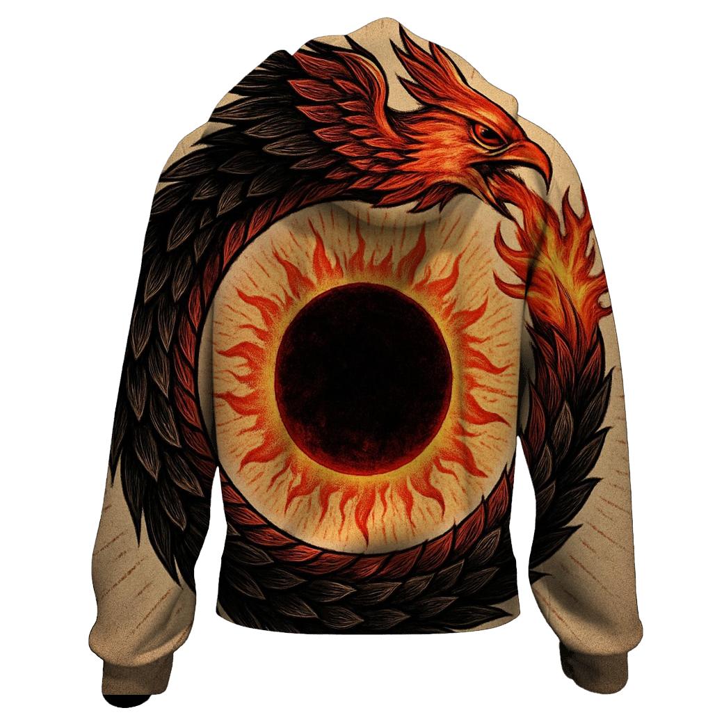 Solar Eclipse Phoenix Ouroboros pullover hoodies