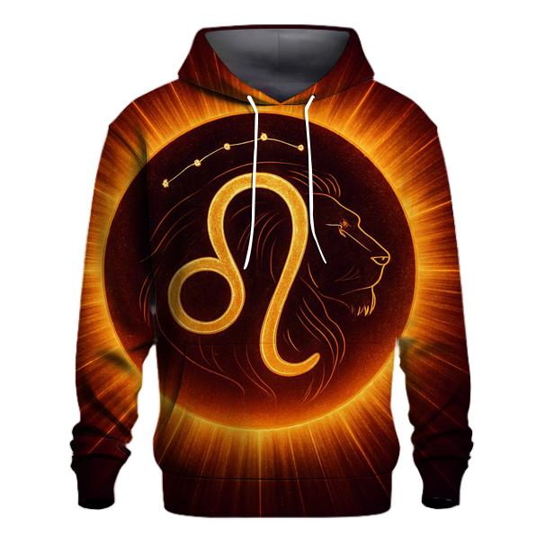 Solar Crown Leo Zodiac Crest heavyweight hoodies