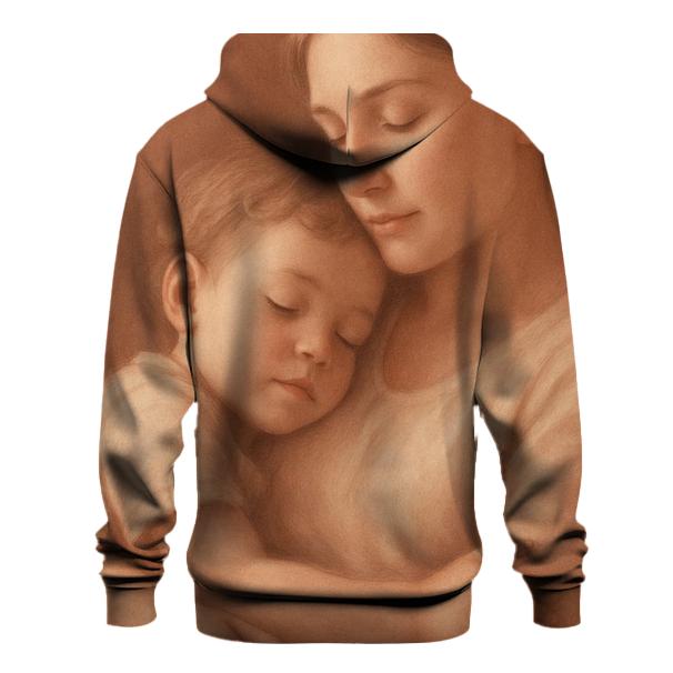 Her Heartbeat Beneath My Ear graphic hoodies