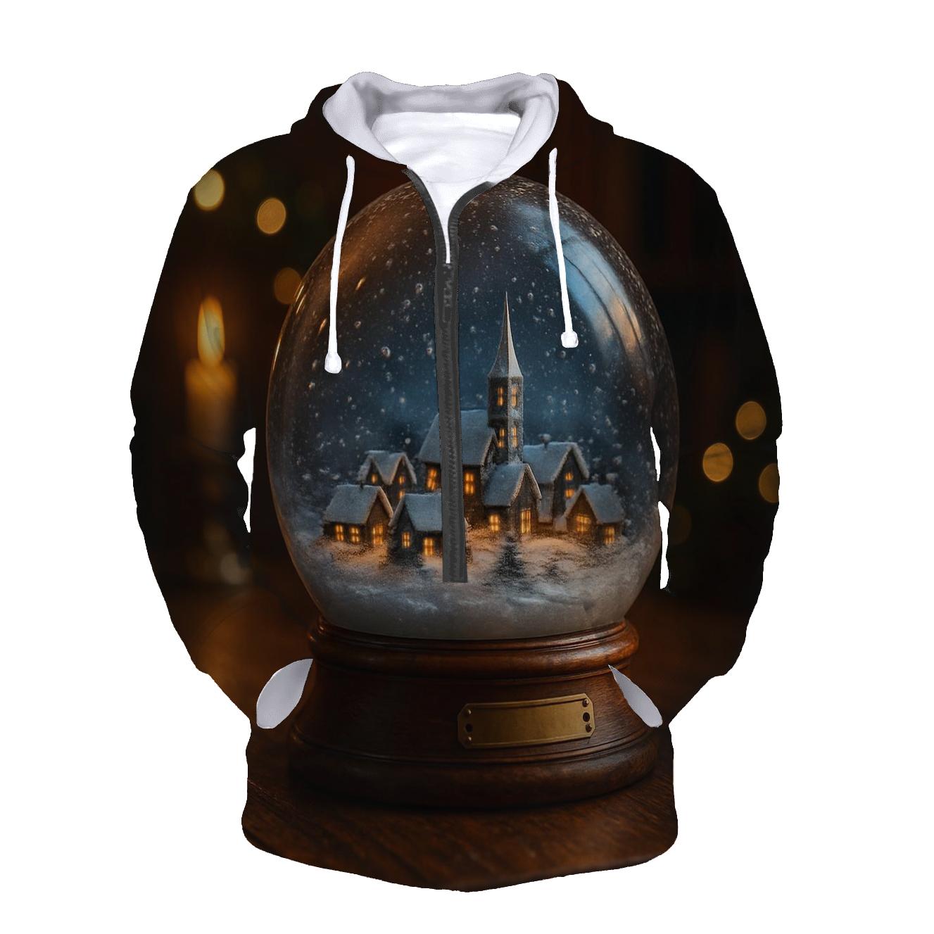 SnowglobeVillageChristmasTwilight pullover hoodies