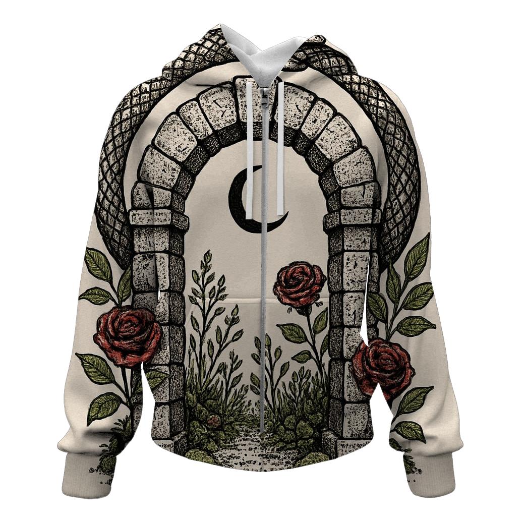 Alchemical Garden Ouroboros Gate hoodie styles