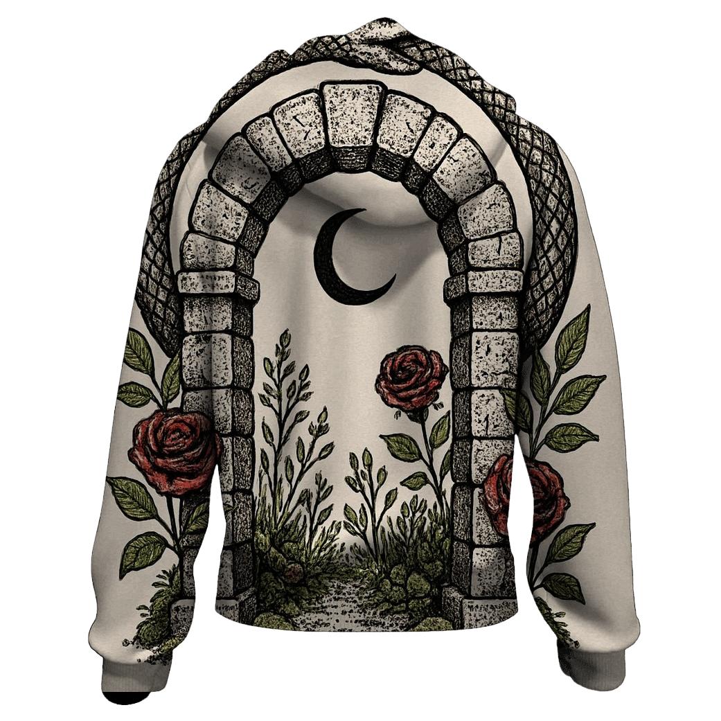 Alchemical Garden Ouroboros Gate hoodie styles
