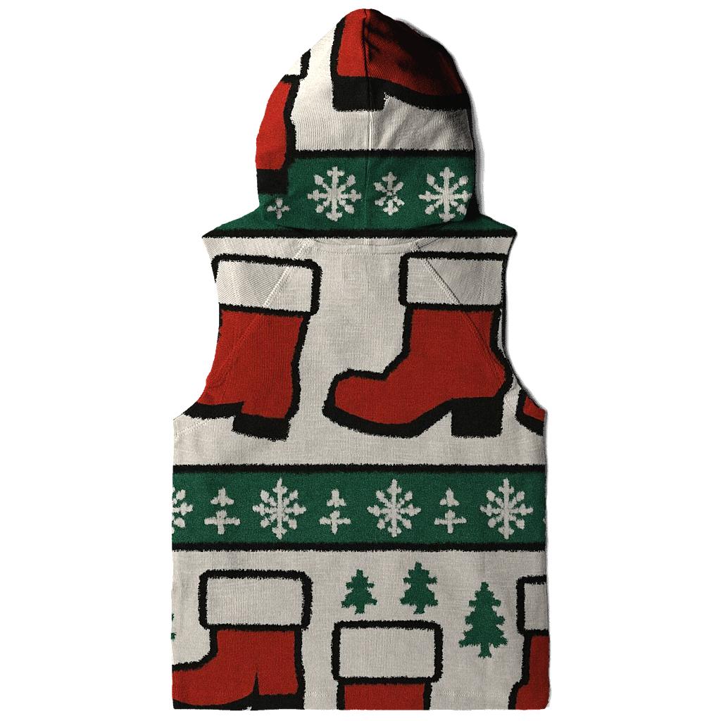 Santa Boot Step Repeat printed hoodies