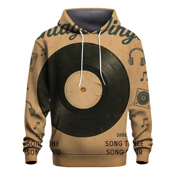 Faded Vinyl Record Listening Party Cover graphic hoodies
