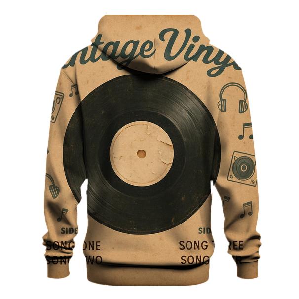 Faded Vinyl Record Listening Party Cover graphic hoodies