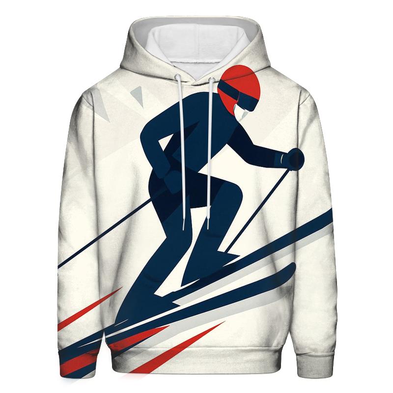 Alpine Ski Descent Motion Lines hoodies fashion
