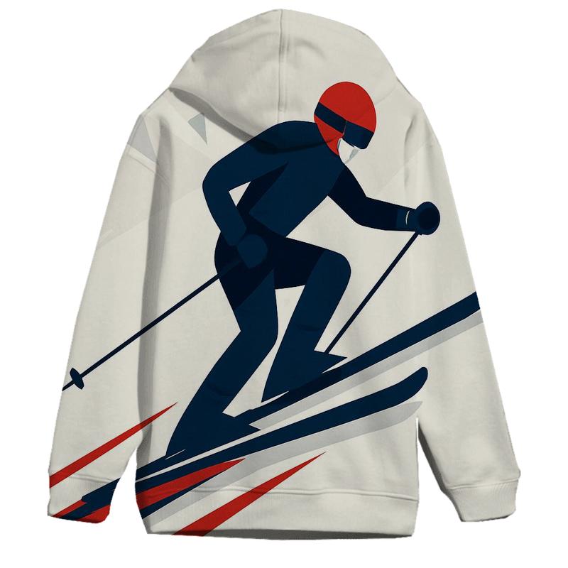Alpine Ski Descent Motion Lines hoodies fashion