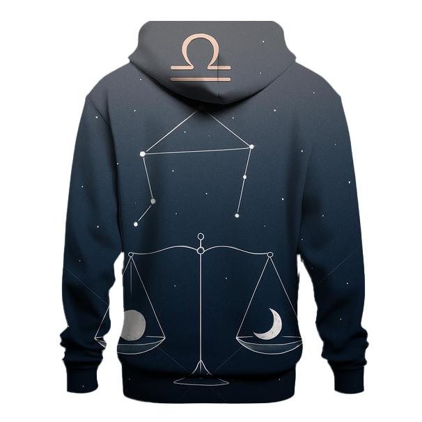 Libra Crescent Scales Alignment pullover hoodies