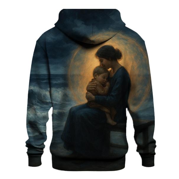 The Quiet Harbor Within Her Arms graphic hoodies