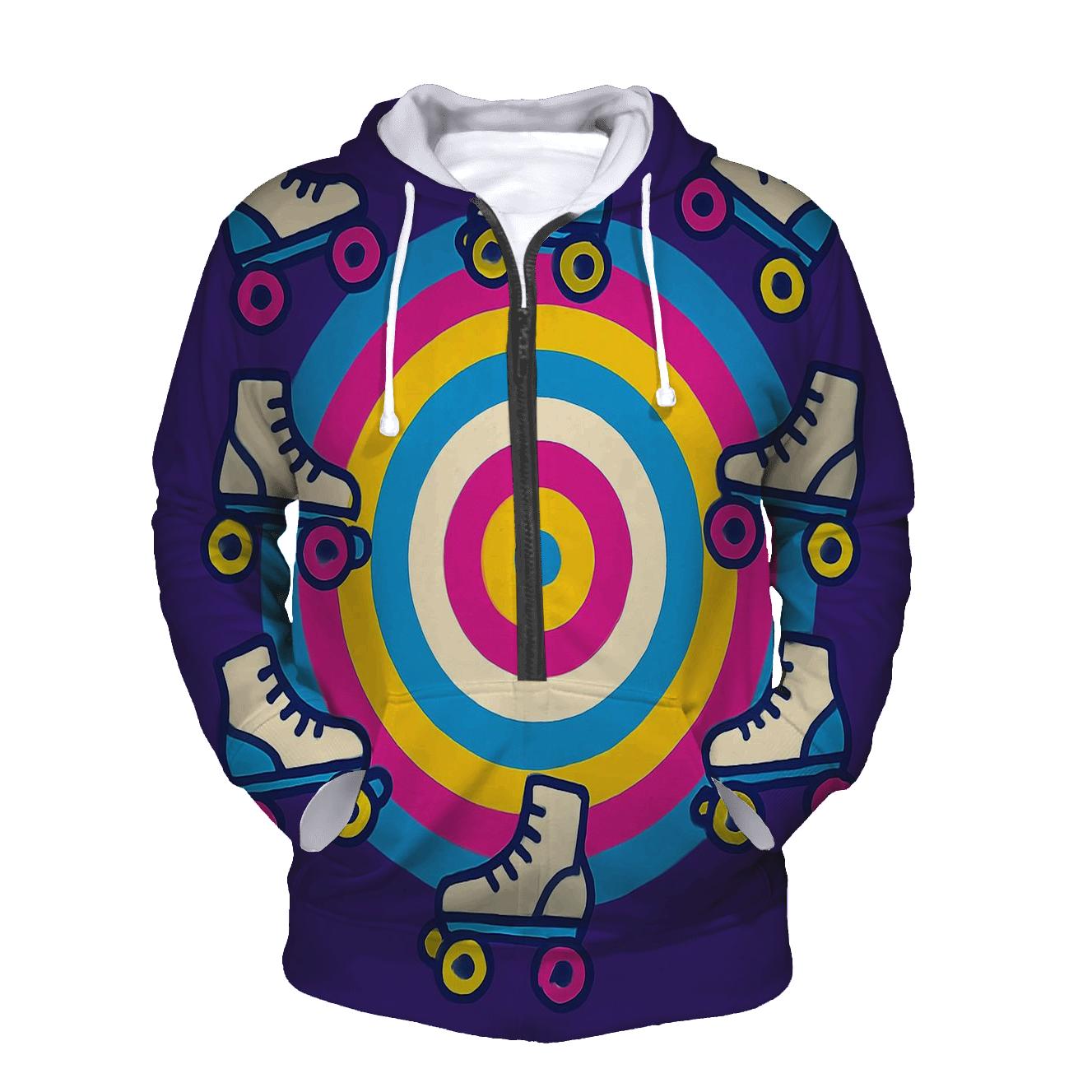Roller Disco Rings embroidered hoodies