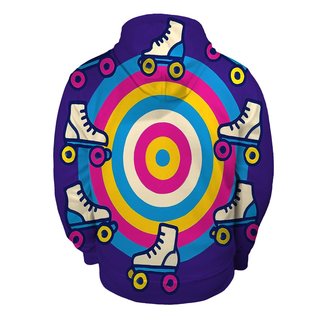 Roller Disco Rings embroidered hoodies