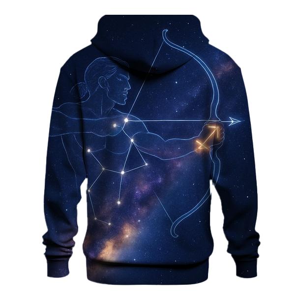 Sagittarius Galactic Archer Trail printed hoodies