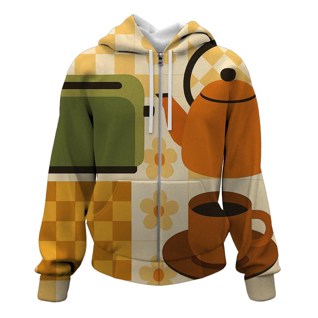 Groovy Kitchen Patterns premium hoodies
