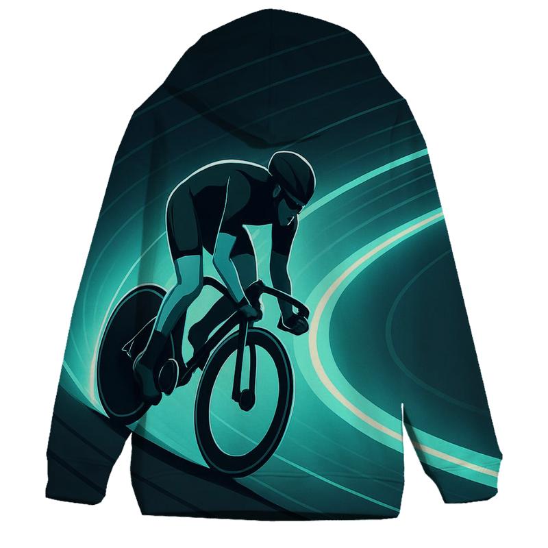 Futuristic Cycling Velodrome Halo premium hoodies