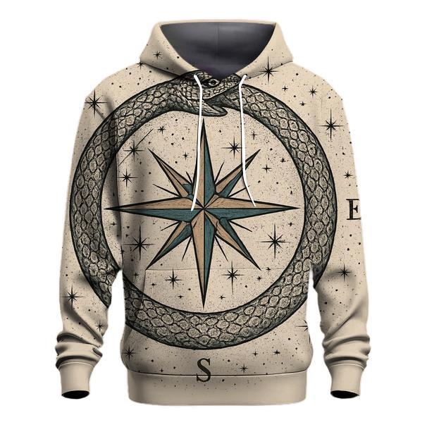 Celestial Circuit Ouroboros Compass hoodie styles