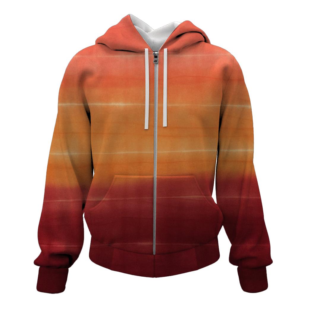 Sunset Horizon Stripe Overdye printed hoodies