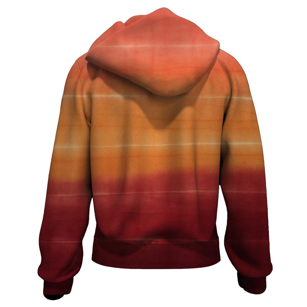 Sunset Horizon Stripe Overdye printed hoodies
