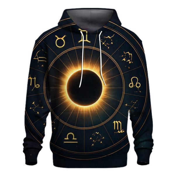 Zodiac Wheel Eclipse Mandala lightweight hoodies