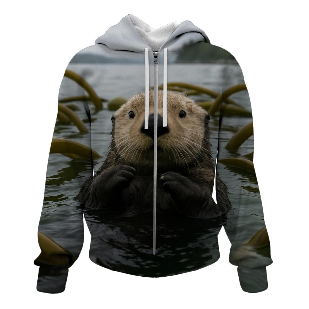 Kelp Forest Patrol Sea Otter designer hoodies