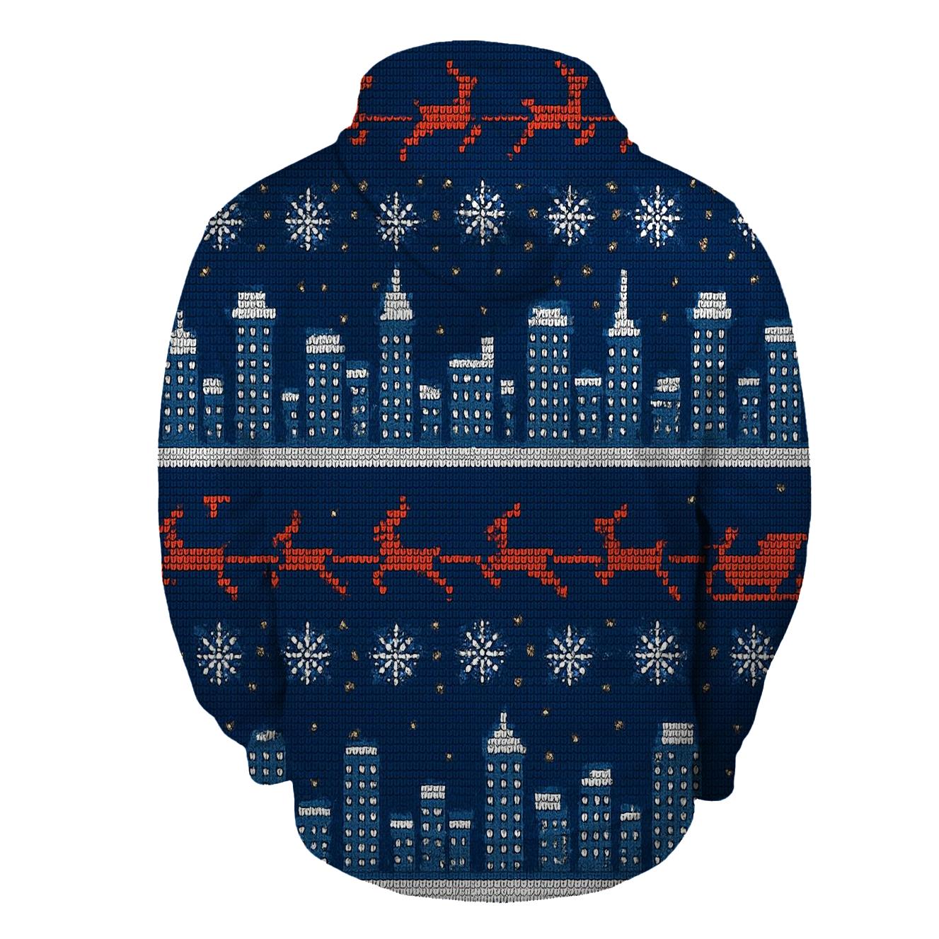Midnight Sleigh Skyline Stripes lightweight hoodies