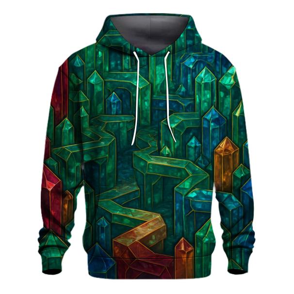 Jewel Tone Crystal Labyrinth lightweight hoodies
