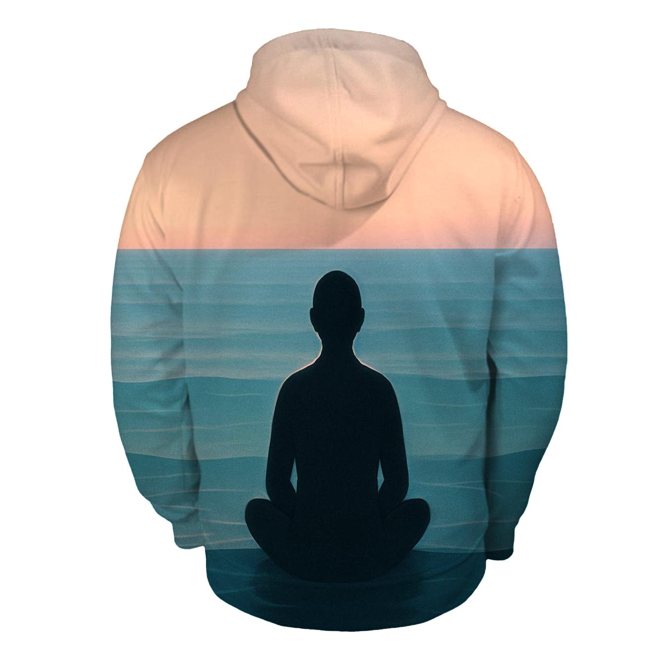 Silent Ocean Contemplation printed hoodies