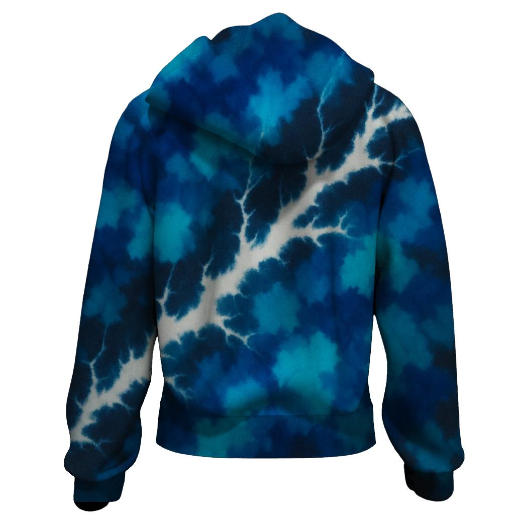 Diagonal Lightning Crumple Storm designer hoodies