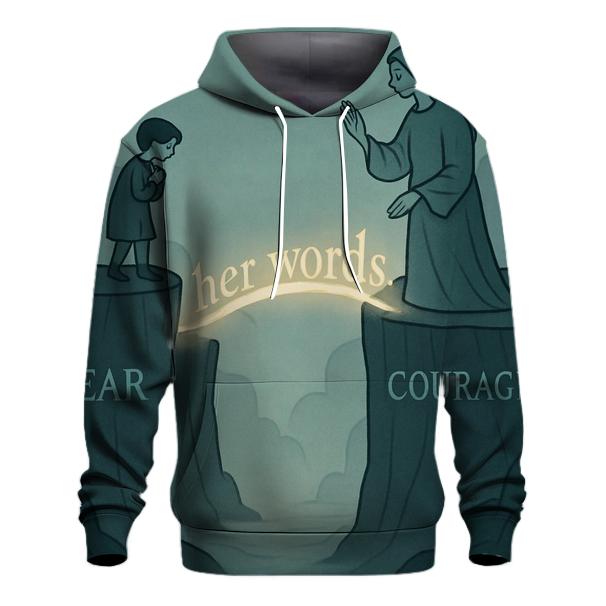 Her Voice The Bridge Between My Fears And Courage premium hoodies