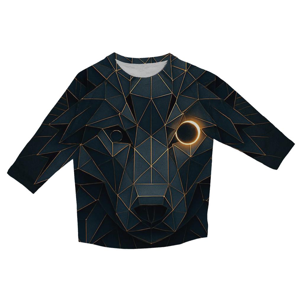 Geometric Eclipse Sentinel designer 3/4 sleeve blouses