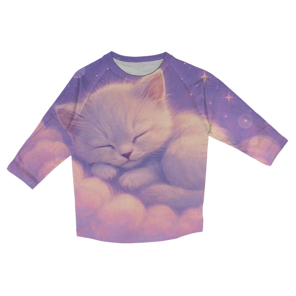 Starlit Cloud Cradle Cat designer 3/4 sleeve blouses