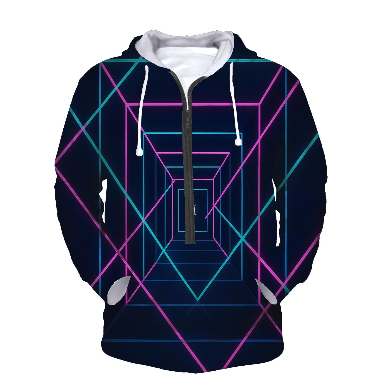 Laser Maze Corridor lightweight hoodies