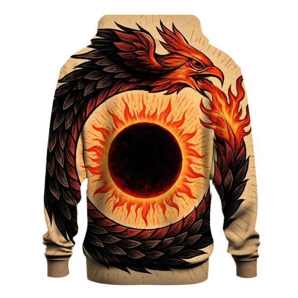 Solar Eclipse Phoenix Ouroboros premium hoodies