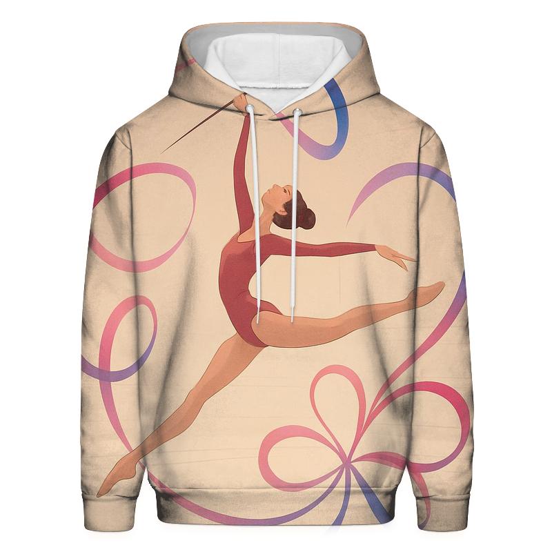Rhythmic Gymnast Ribbon Arc graphic hoodies