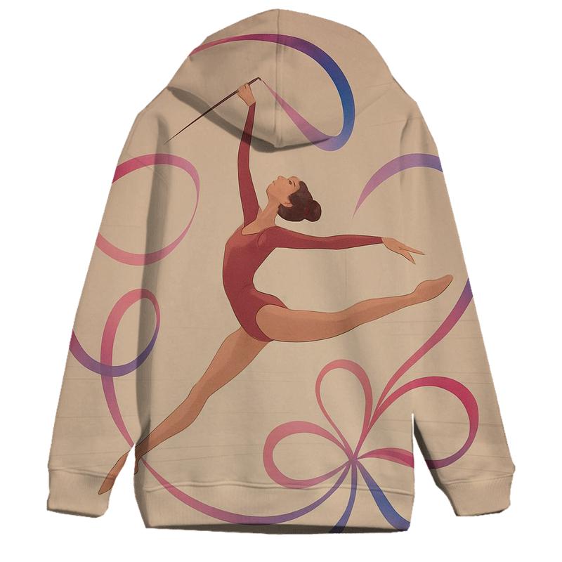 Rhythmic Gymnast Ribbon Arc graphic hoodies