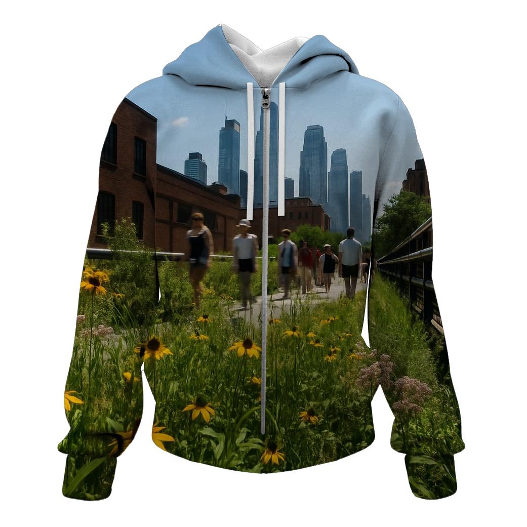 Noon Heat Haze Over Midtown From The High Line lightweight hoodies