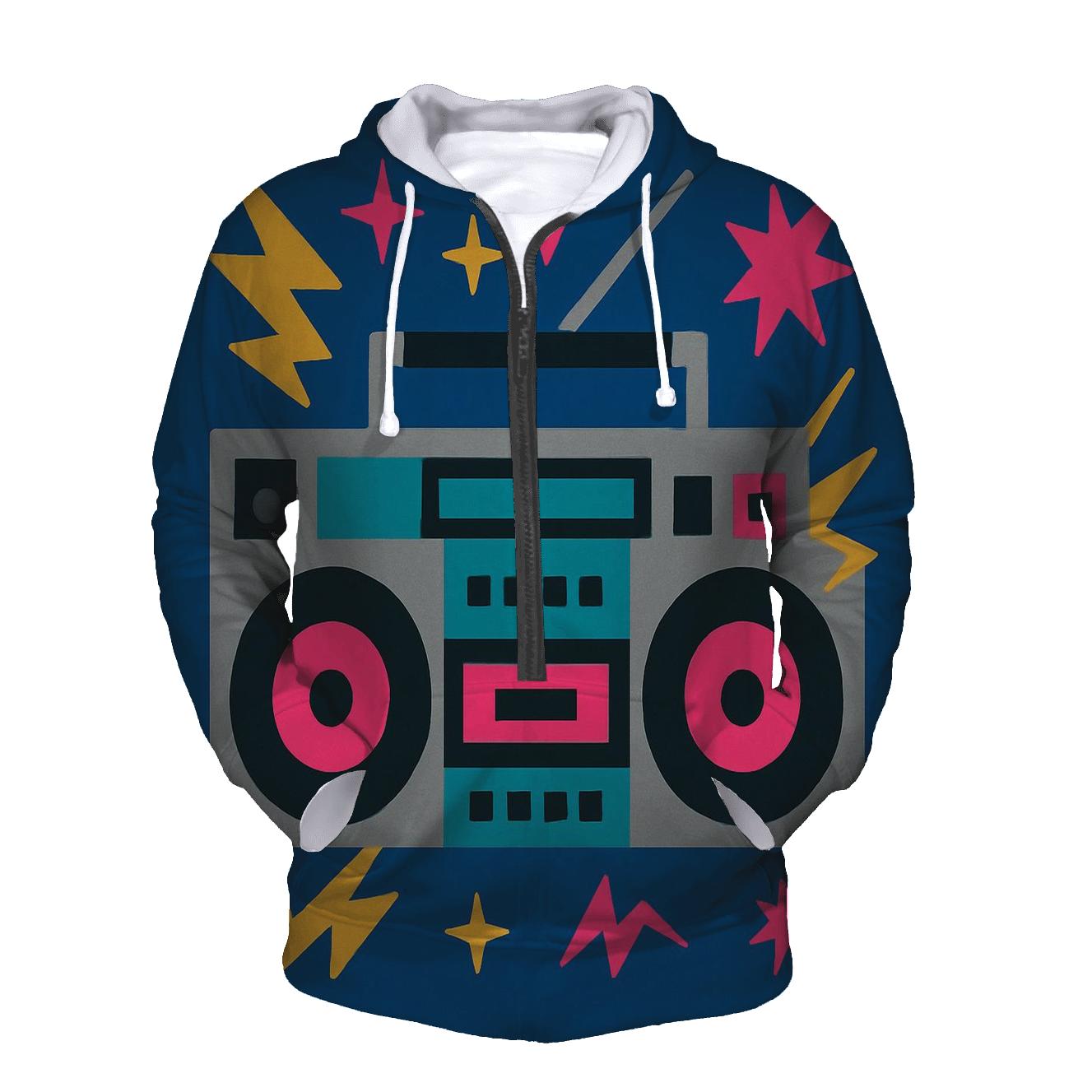 Boom Box Flash Frame heavyweight hoodies