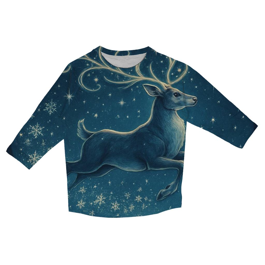 Midnight Reindeer Sky Parade custom 3/4 sleeve shirts