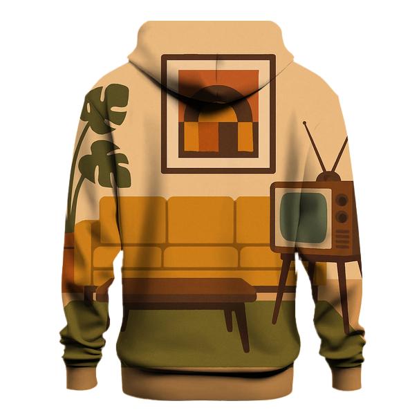 Retro Living Room Chill graphic hoodies