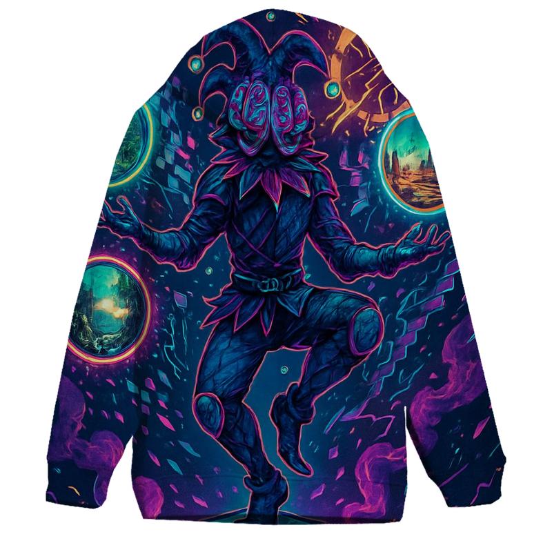 Neon Jester Of Broken Dimensions pullover hoodies