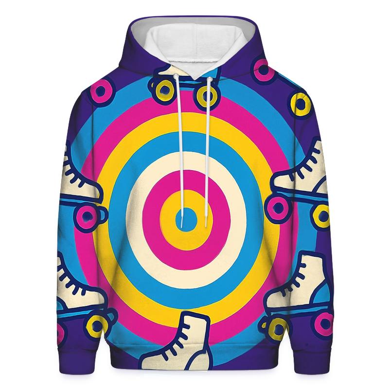 Roller Disco Rings heavyweight hoodies