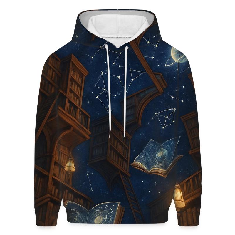 Stargazer Library Dreams printed hoodies