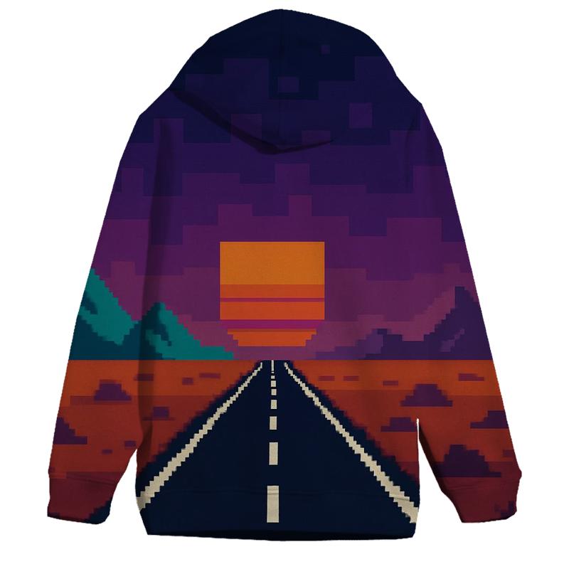 Pixel Desert Drive premium hoodies