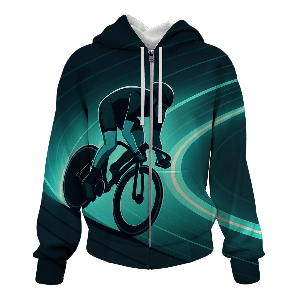 Futuristic Cycling Velodrome Halo hoodie trends