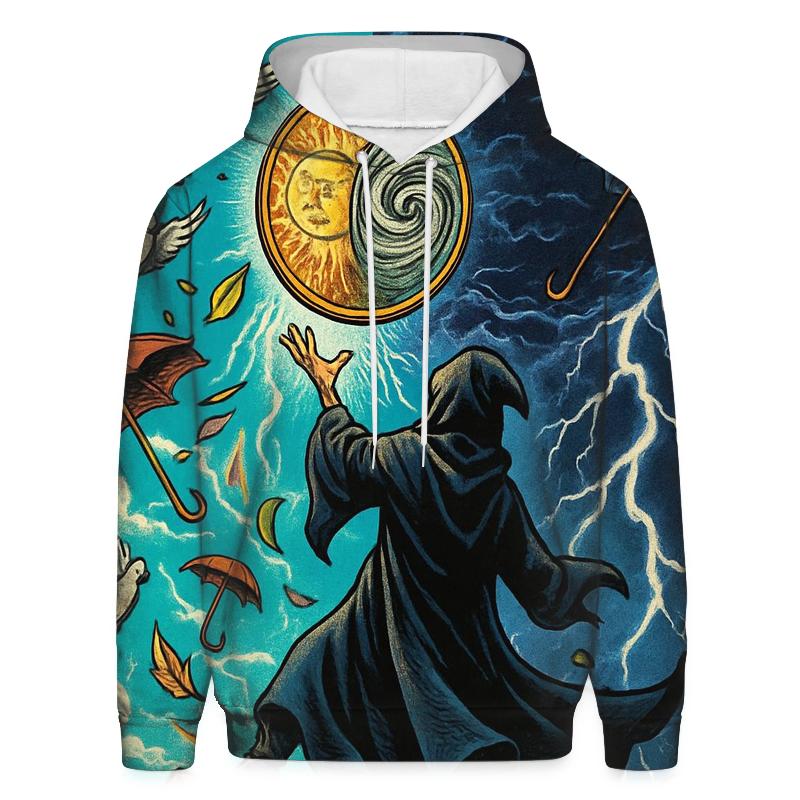 The Coin Flipping Weather Wizard pullover hoodies