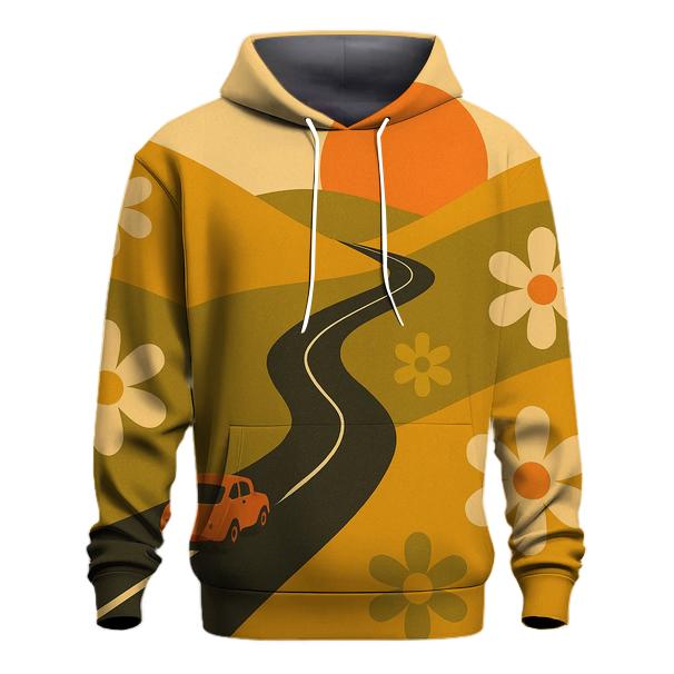 Funky Flower Highway designer hoodies