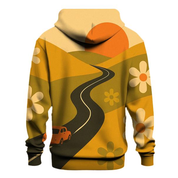 Funky Flower Highway designer hoodies
