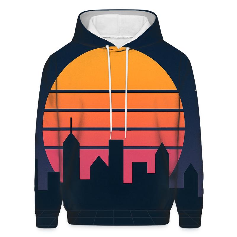 Retro Metro Skyline custom hoodies