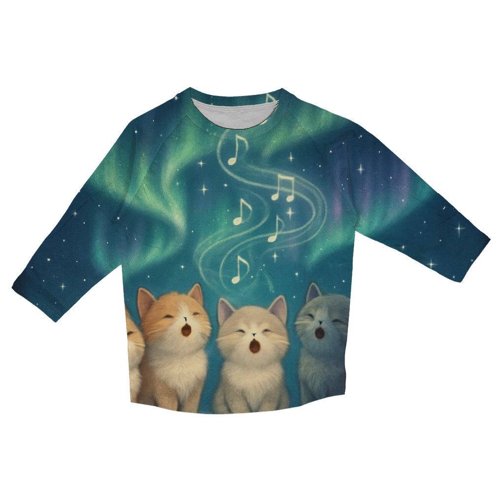 Aurora Symphony Cat Chorus trendy 3/4 sleeve tops